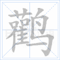“鹳”字的笔顺