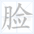 脸 字笔顺