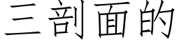 三剖面的 (仿宋矢量字庫)