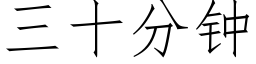 三十分钟 (仿宋矢量字库)