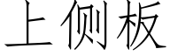 上侧板 (仿宋矢量字库)