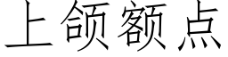 上颌额点 (仿宋矢量字库)