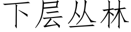 下層叢林 (仿宋矢量字庫)