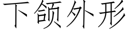 下颌外形 (仿宋矢量字庫)