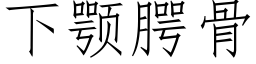 下颚腭骨 (仿宋矢量字庫)