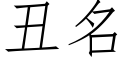 丑名 (仿宋矢量字库)