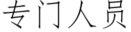 专门人员 (仿宋矢量字库)