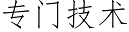 专门技术 (仿宋矢量字库)