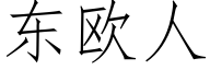 东欧人 (仿宋矢量字库)