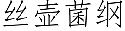 絲壺菌綱 (仿宋矢量字庫)