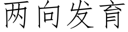 兩向發育 (仿宋矢量字庫)