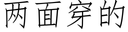 兩面穿的 (仿宋矢量字庫)