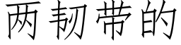 两韧带的 (仿宋矢量字库)