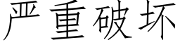 嚴重破壞 (仿宋矢量字庫)