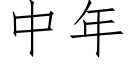 中年 (仿宋矢量字庫)