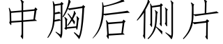 中胸後側片 (仿宋矢量字庫)