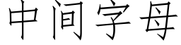 中间字母 (仿宋矢量字库)