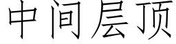 中间层顶 (仿宋矢量字库)