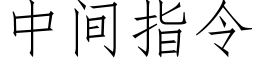 中間指令 (仿宋矢量字庫)