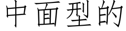 中面型的 (仿宋矢量字庫)