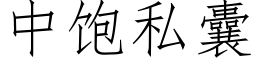 中饱私囊 (仿宋矢量字库)