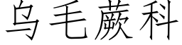烏毛蕨科 (仿宋矢量字庫)
