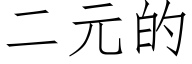 二元的 (仿宋矢量字庫)