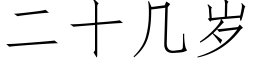 二十幾歲 (仿宋矢量字庫)