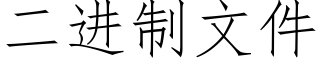 二進制文件 (仿宋矢量字庫)