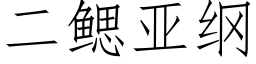 二鳃亚纲 (仿宋矢量字库)