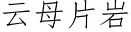 云母片岩 (仿宋矢量字库)