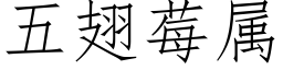 五翅莓屬 (仿宋矢量字庫)