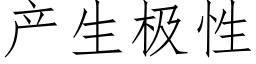 产生极性 (仿宋矢量字库)