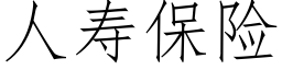 人壽保險 (仿宋矢量字庫)