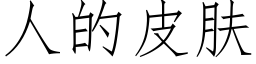 人的皮膚 (仿宋矢量字庫)