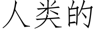 人類的 (仿宋矢量字庫)