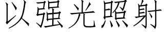 以強光照射 (仿宋矢量字庫)