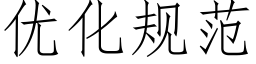 优化规范 (仿宋矢量字库)