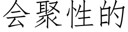 会聚性的 (仿宋矢量字库)