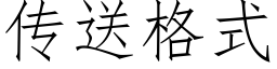 传送格式 (仿宋矢量字库)