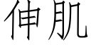 伸肌 (仿宋矢量字庫)