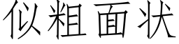 似粗面状 (仿宋矢量字库)