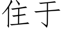 住于 (仿宋矢量字庫)