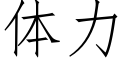 体力 (仿宋矢量字库)