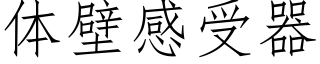 体壁感受器 (仿宋矢量字库)