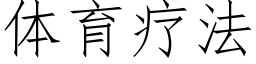 體育療法 (仿宋矢量字庫)