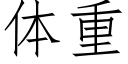 體重 (仿宋矢量字庫)