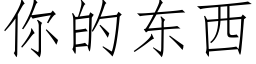 你的東西 (仿宋矢量字庫)