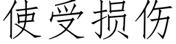 使受損傷 (仿宋矢量字庫)