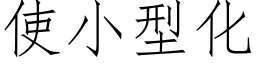 使小型化 (仿宋矢量字庫)